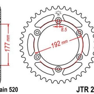 HUSABERG - Corona JT 223 de acero con 48 dientes -