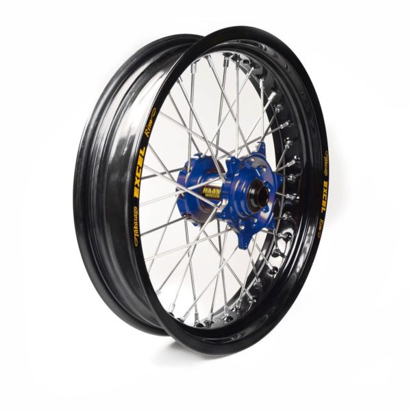 Rueda completa Haan Wheels aro negro 17-350 buje azul 1 105006/3/5