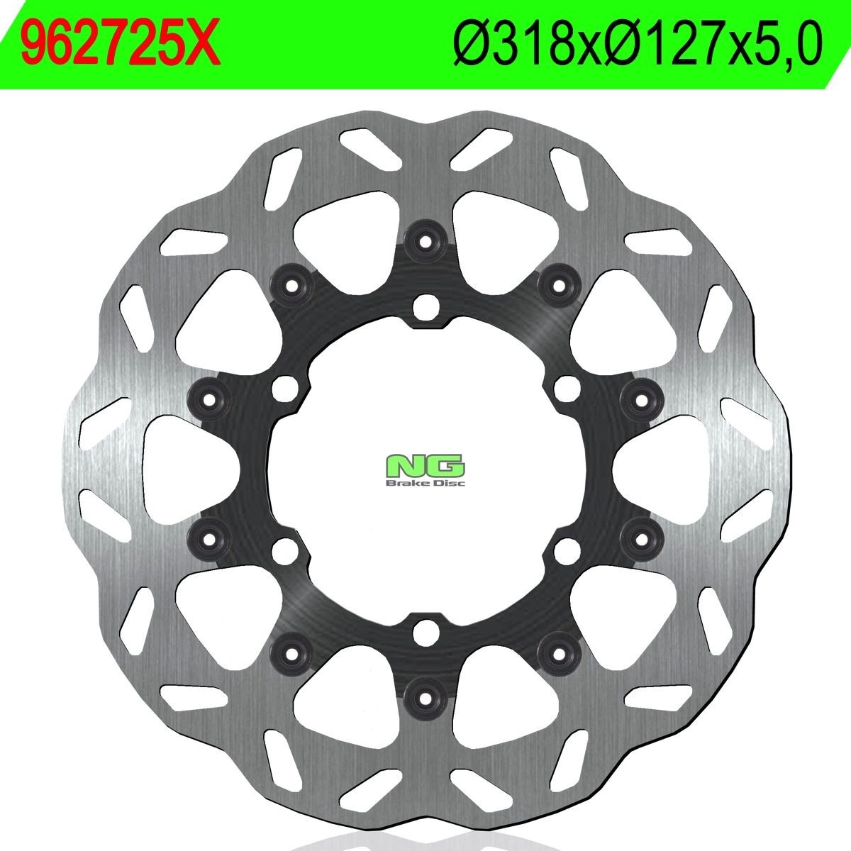 Disco de freno NG ondulado 725X Ø320 x Ø127 x 5