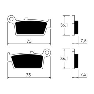 Jgo pastillas SV50-125 - 95, Zenith