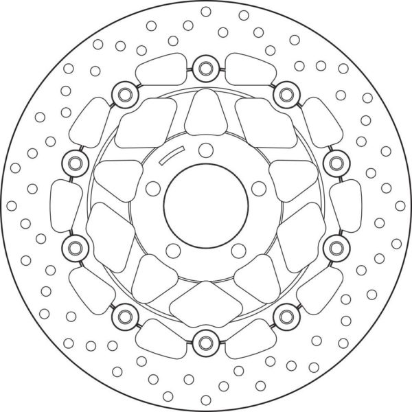 KAWASAKI - Disco de freno flotante Brembo 78B40841 -