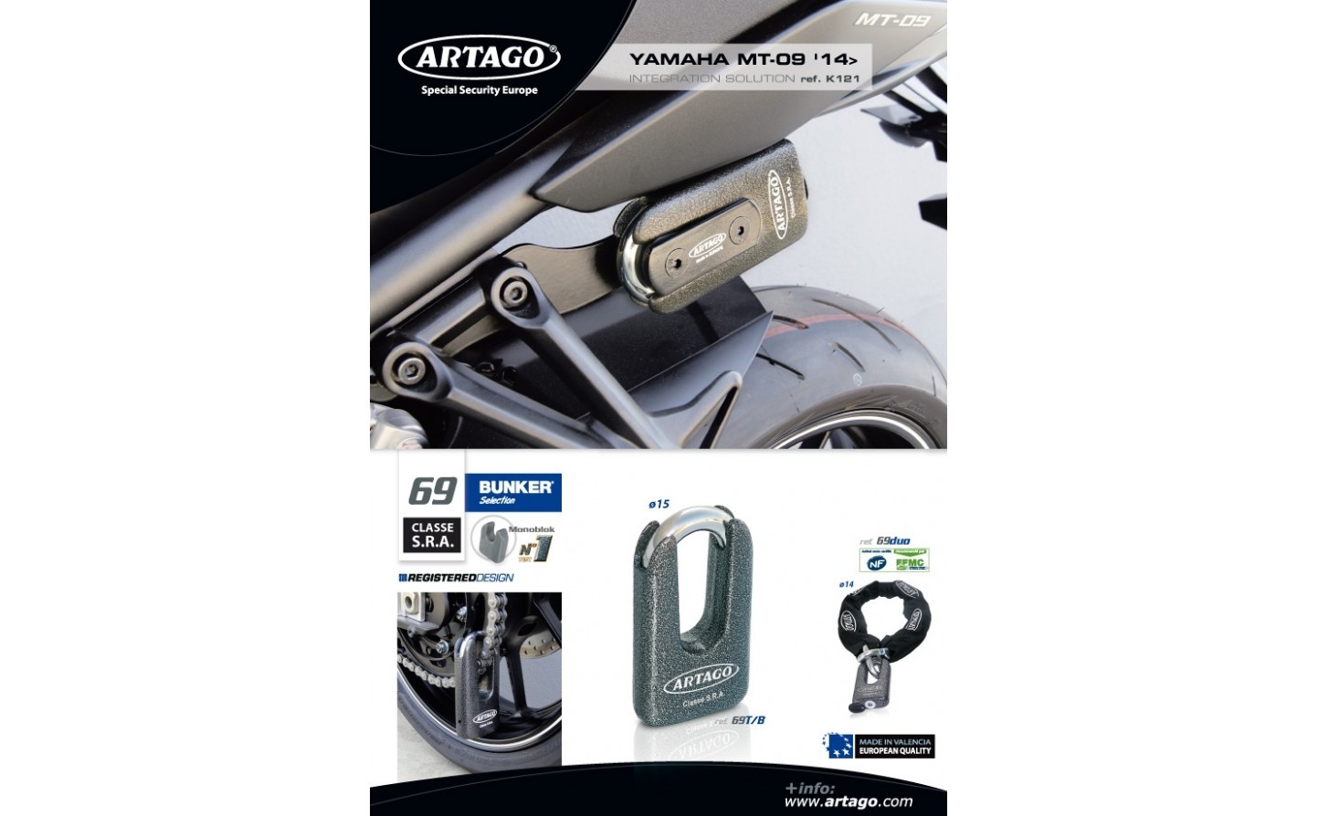 Kit INTEGRACION 69, silentblok, YAMAHA MT-09   '15
