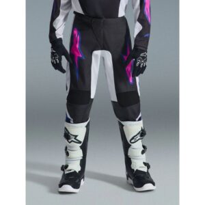 Pantalón Alpinestars FLUID GRID  YOUTH  BLACK LIGHT GRAY PURPLE