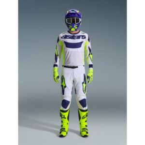 Pantalón Alpinestars RACER AIR RIWAY LIGHT GRAY YELLOW FLUO BLUE