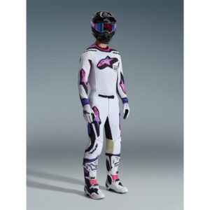 Pantalón Alpinestars SUPERTECH AFD VISTA WHITE PURPLE BLACK
