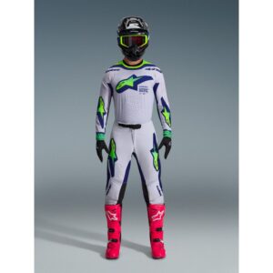 Pantalón Alpinestars SUPERTECH VISTA LIGHT GRAY YELLOW FLUO BLUE