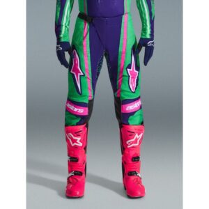 Pantalón Alpinestars TECHSTAR NOMUR DEEP PURPLE GREEN PINK FLUO