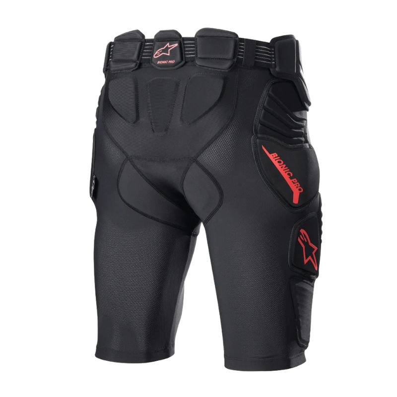 Pantalón corto protector Alpinestars BIONIC PRO BLACK RED