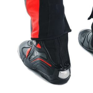 Pantalón de Cuero Dainese SUPER SPEED PERF BLACK/WHITE/RED-FLUO