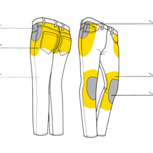 PANTALON VAQUERO PMJ CAFE RACER GRIS