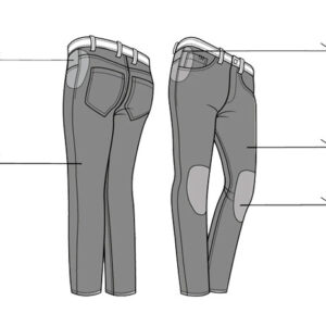 PANTALON VAQUERO PMJ SPRING NEGRO