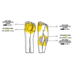 PANTALON VAQUERO PMJ CAFE RACER GRIS