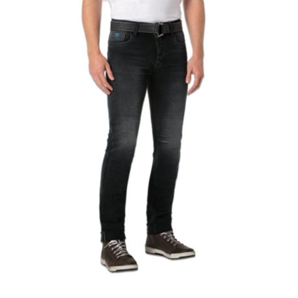 PANTALON VAQUERO PMJ CAFE RACER NEGRO