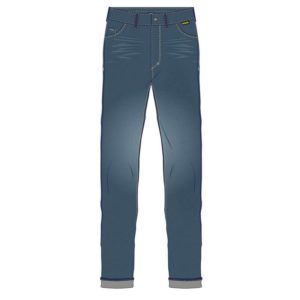 Pantalón Vaquero RST reforzado con aramida Tapered-Fit CE (pernera corta) Azul