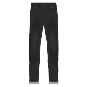 Pantalón Vaquero RST reforzado con aramida Tapered-Fit CE (pernera corta) Negro