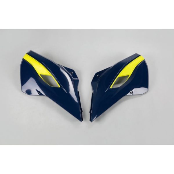 Plásticos laterales de radiador UFO Husqvarna azul HU03353-087
