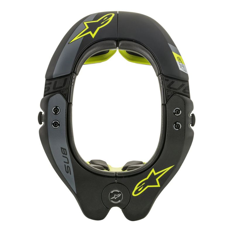 Protector de cuello Alpinestars BNS TECH-2 V BLACK YELLOW FLUO