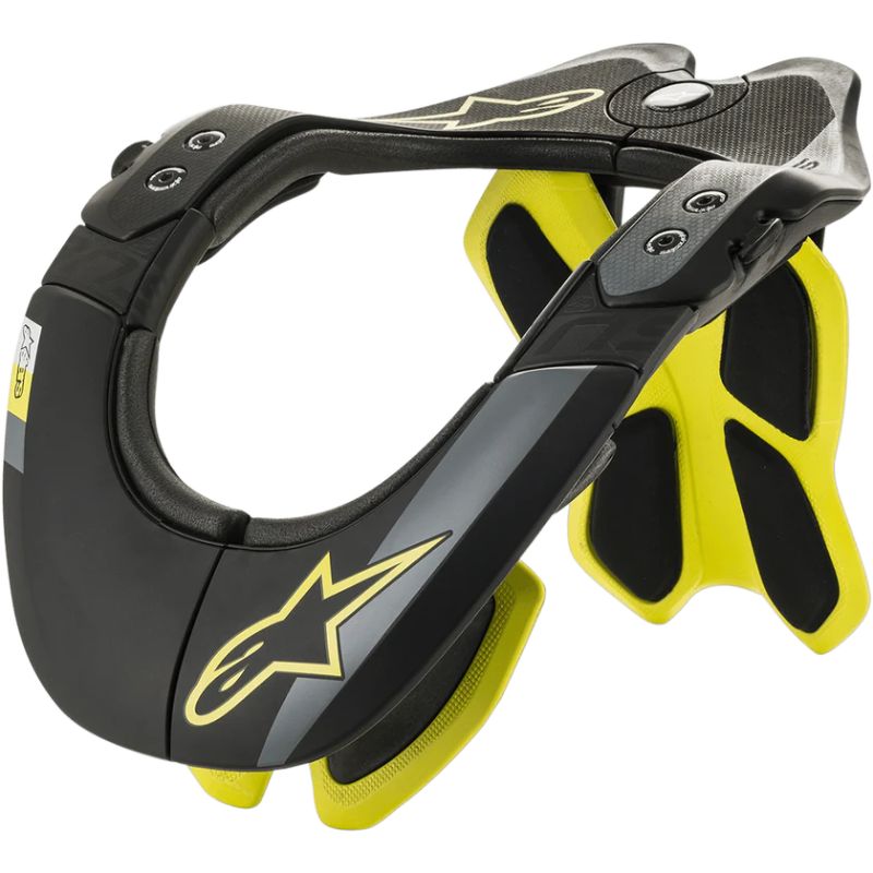 Protector de cuello Alpinestars BNS TECH-2 V BLACK YELLOW FLUO