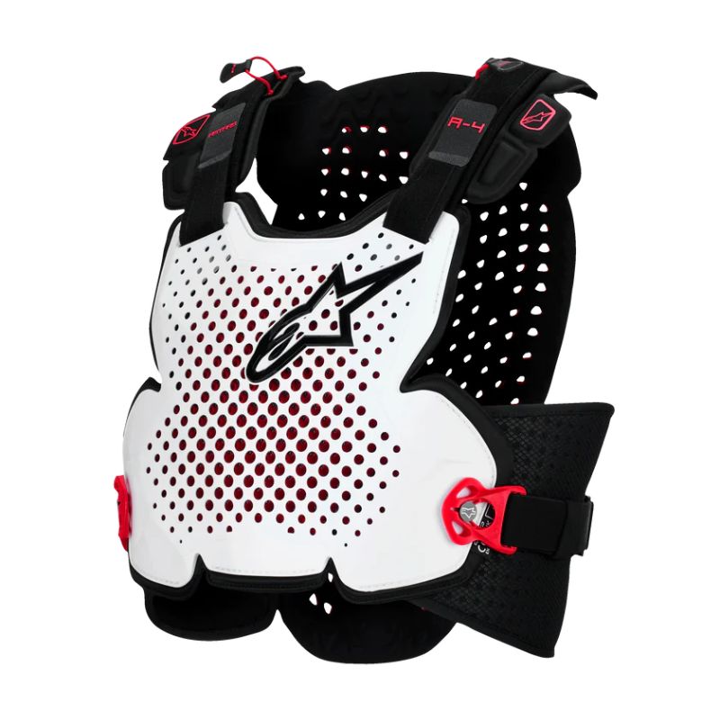 Protector de Pecho Alpinestars A-4 PLASMA BLACK RED WHITE