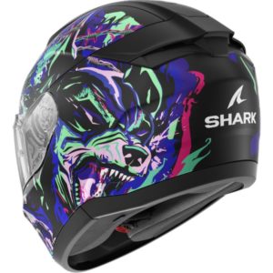 CASCO SHARK RIDILL 2 Raging Beast Matte Black Violet Green