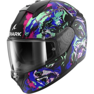 Casco Shark RIDILL 2 RAGING BEAST Mat Black Violet Green