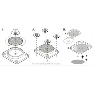 SOPORTE BEELINE MOTO 2 AMPS 4-HOLE BASE