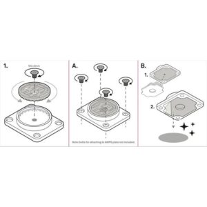 SOPORTE BEELINE MOTO 2 AMPS 4-HOLE BASE