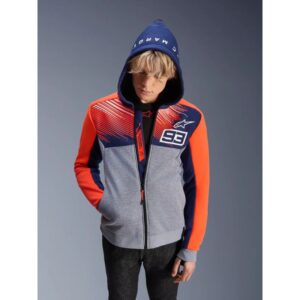 Sudadera Alpinestar MM93 Chrome V2 Blue Navy Gray Mel Red Fluo