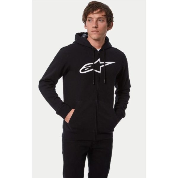 Sudadera Alpinestars AGELESS ZIP   BLACK WHITE