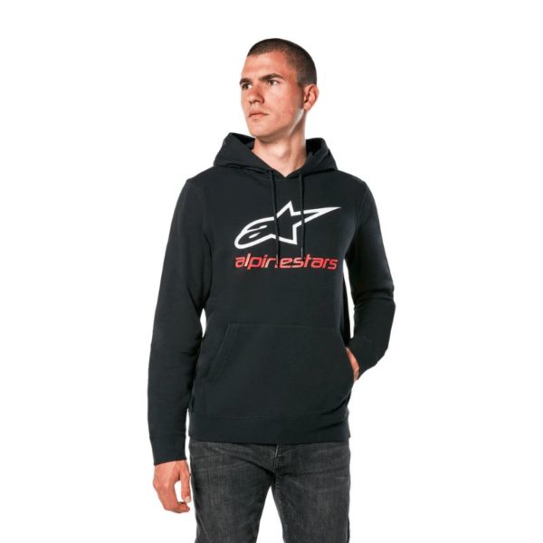 Sudadera Alpinestars ALWAYS V3 BLACK WHITE RED