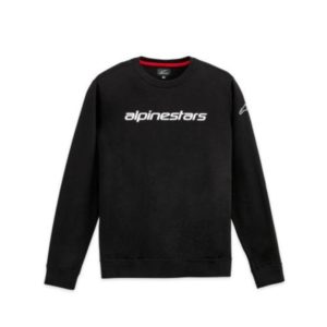 Sudadera Alpinestars LINEAR CREW FLEECE V3 BLACK WHITE