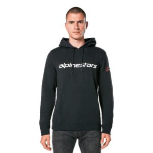 Sudadera Alpinestars LINEAR WORDMARK V3 BLACK WHITE RED