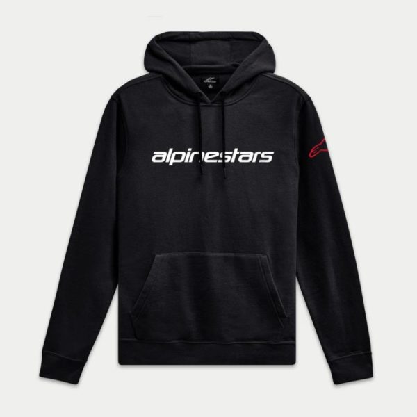 Sudadera Alpinestars LINEAR WORDMARK V3 BLACK WHITE RED