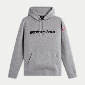 Sudadera Alpinestars LINEAR WORDMARK V3 GREY HEATHR RED BLACK