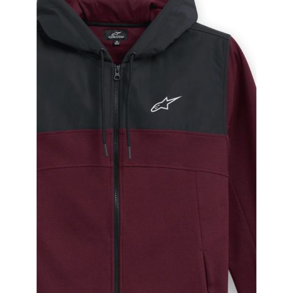 Sudadera Alpinestars RECKONING BURGUNDY BLACK