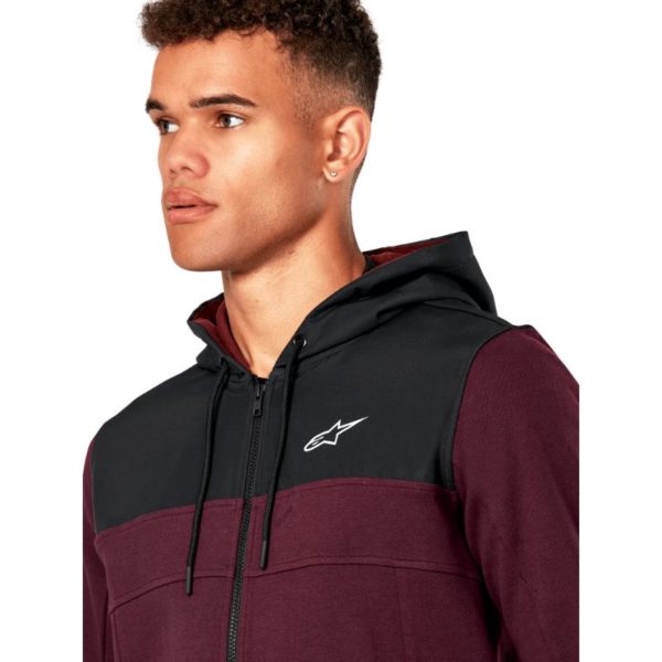 Sudadera Alpinestars RECKONING BURGUNDY BLACK