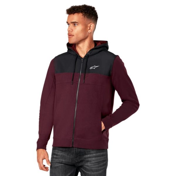 Sudadera Alpinestars RECKONING BURGUNDY BLACK