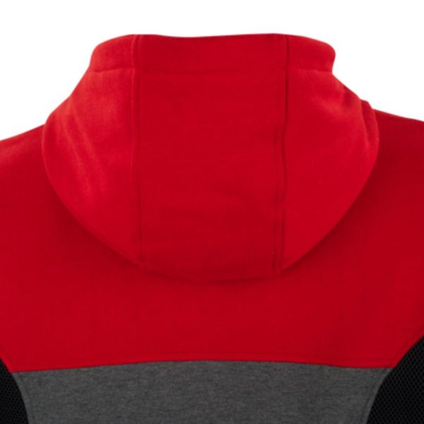 SUDADERA BERING VENTED ANTRACITA ROJO