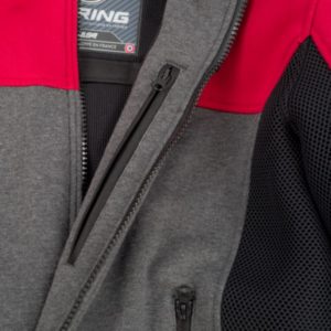 SUDADERA BERING VENTED ANTRACITA ROJO