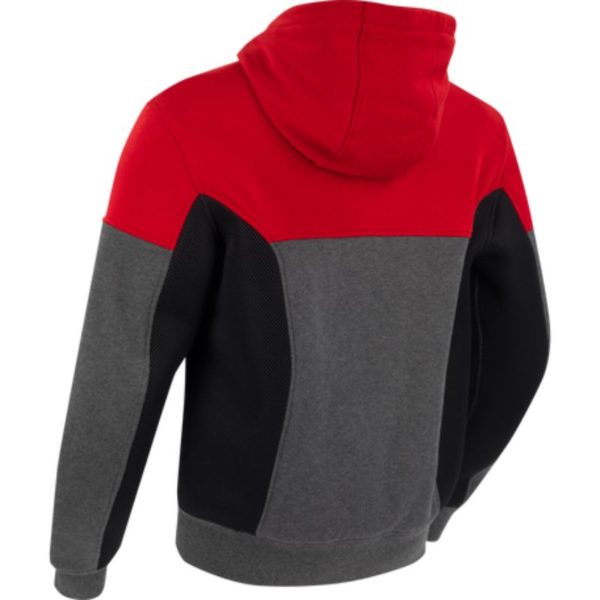 SUDADERA BERING VENTED ANTRACITA ROJO