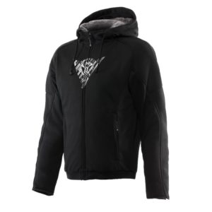 Sudadera Dainese FURRY SAFETY FULL ZIP BLACK WHITE