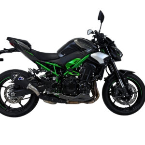 Termignoni Silenciador Relevance Acero Negro con Tapa en Carbono Kawasaki Z900 2024-26