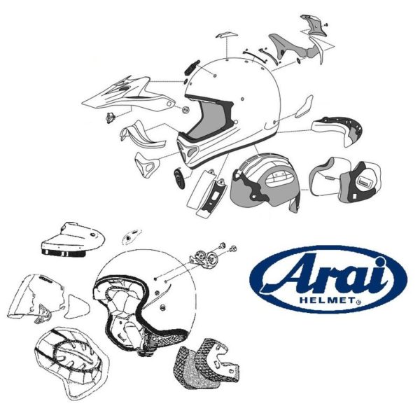 Ventilación frontal ARAI (Casco MX-V), Ahumado Mate