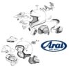 Ventilación lateral ARAI (UG DUCT SIDE COWL VENT-1), Blanco (Modelos: VIPER/VX-3)