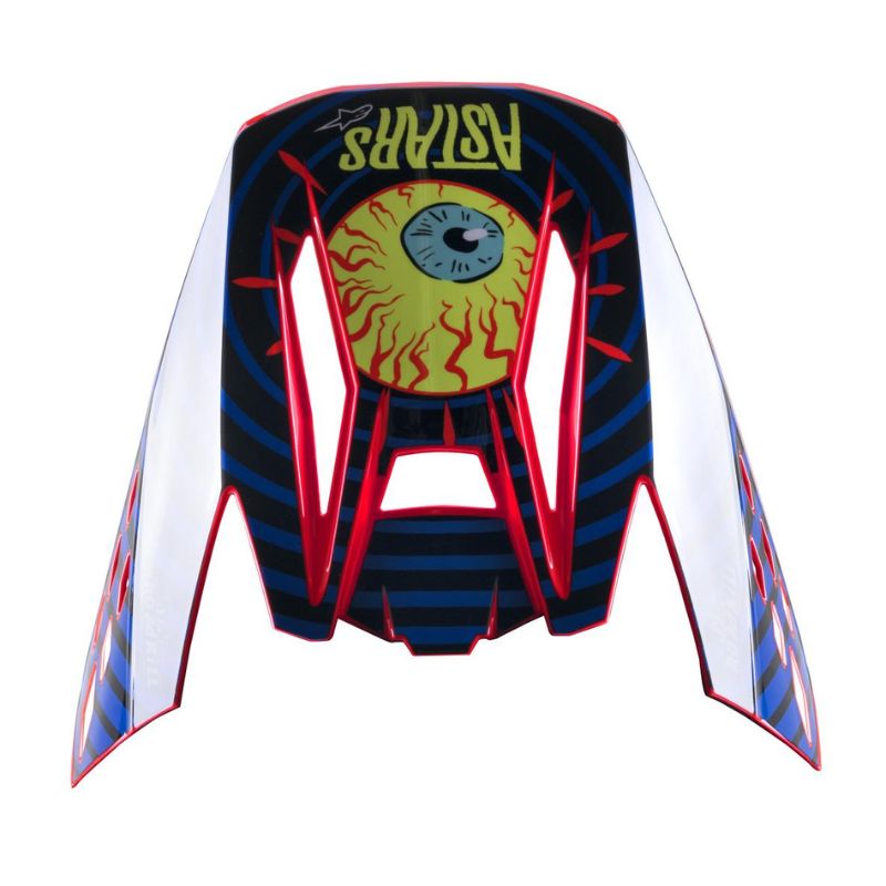 VISERA S-M5 SOLAR FLARE BLACK BLUE RED FLUO GLOSSY