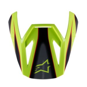 VISERA VISERA  S-M3 YOUTH  FRAY ECE-06 RED YELLOW FLUO BLACK GLOSSY