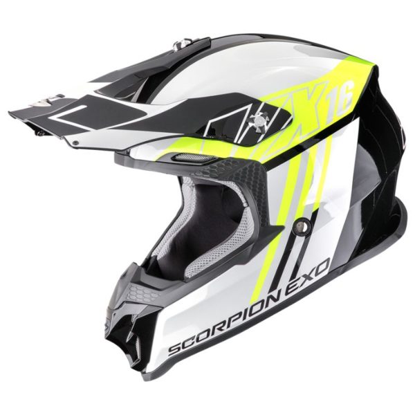 Casco Scorpion VX-16 EVO AIR LIGNES Black-Neon Yellow
