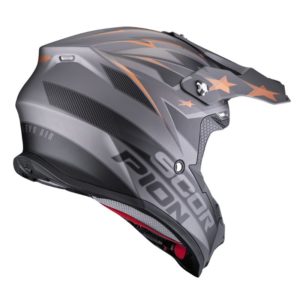 Casco Scorpion VX-16 EVO AIR PATRIOT Silver-Black-Cooper