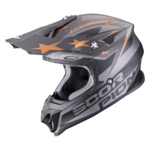 Casco Scorpion VX-16 EVO AIR PATRIOT Silver-Black-Cooper