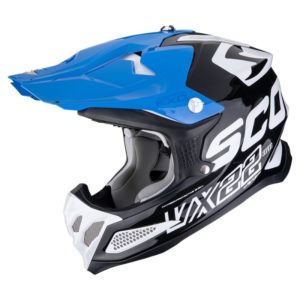 Casco Scorpion VX-22 AIR UPDOWN Black-White-Blue
